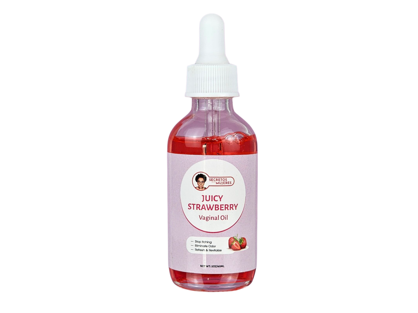 Aceite Vaginal de Fresa – Fórmula Natural Hidratante (2 oz)