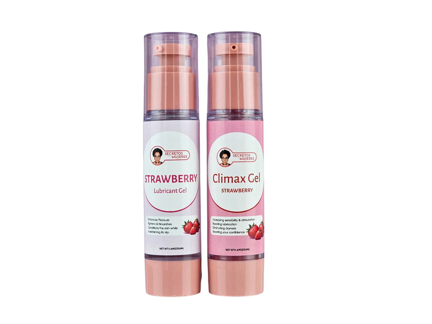 Jugosa Intimidad | Fresa – Set de Gel Íntimo de Lubricación y Clímax