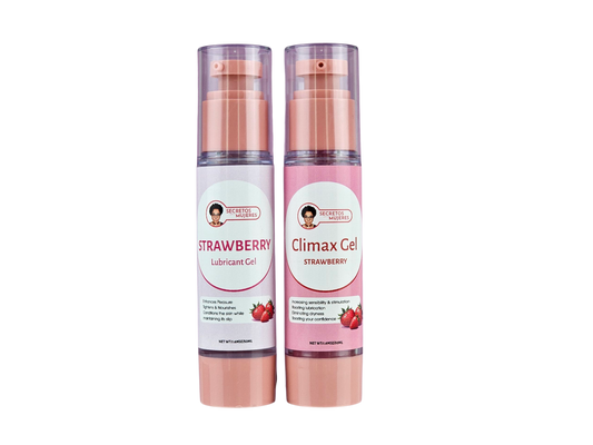 Jugosa Intimidad | Fresa – Set de Gel Íntimo de Lubricación y Clímax