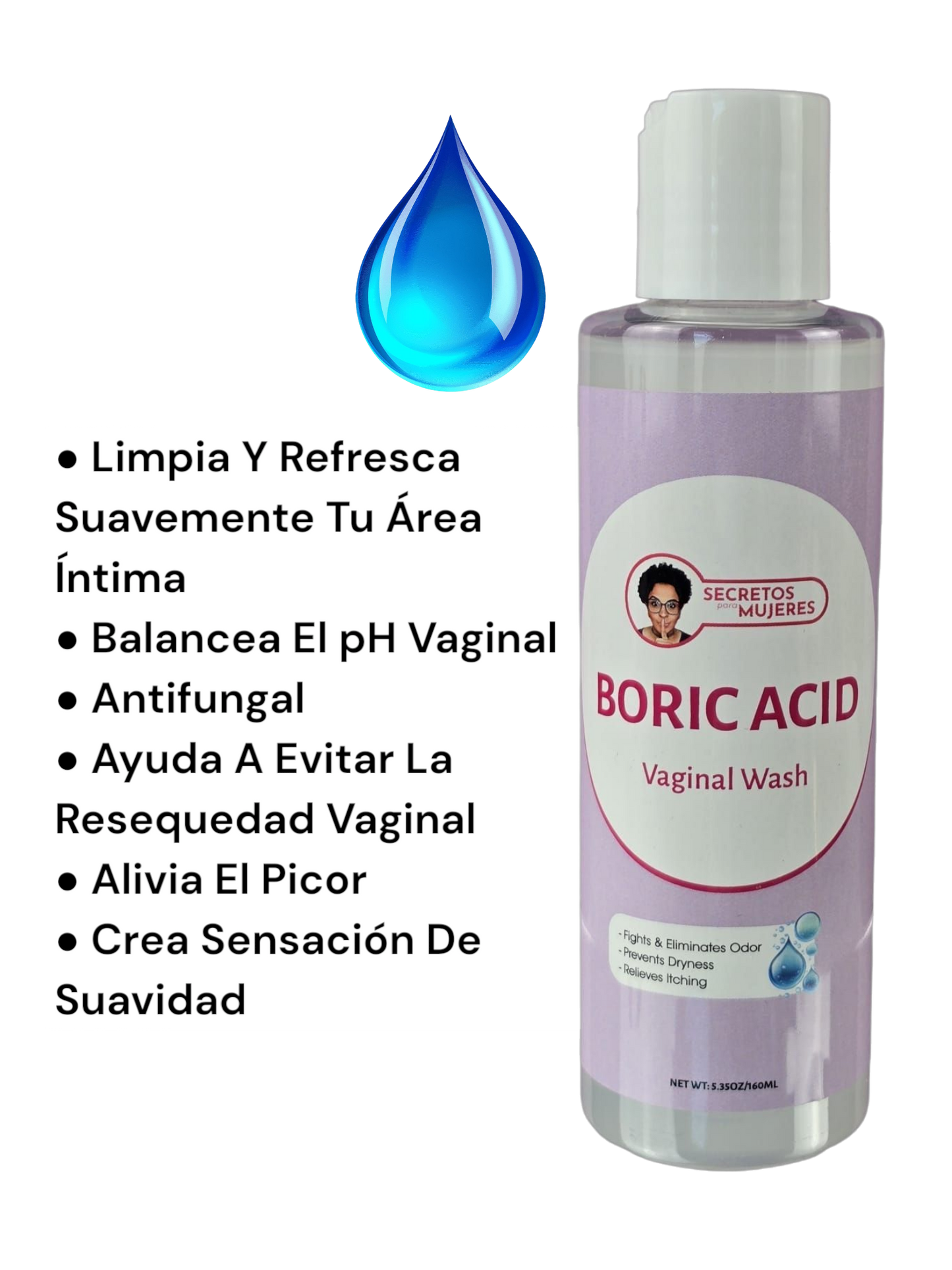 Gel de Lavado Íntimo Femenino con Ácido Bórico (5.35 oz)