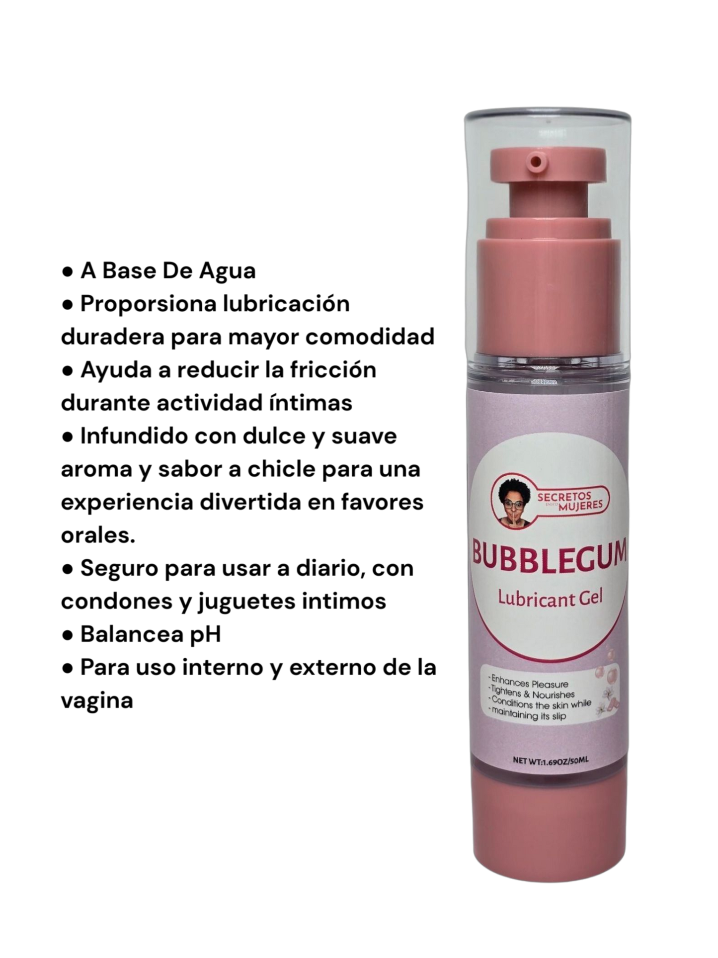 Bubblegum Flavored Personal Lubricant Gel – Water Based (1.69 oz)