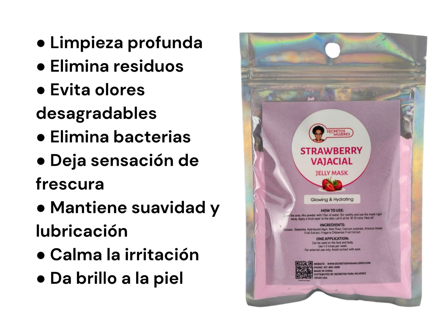 Vajacial Mask | Strawberry 4 pack