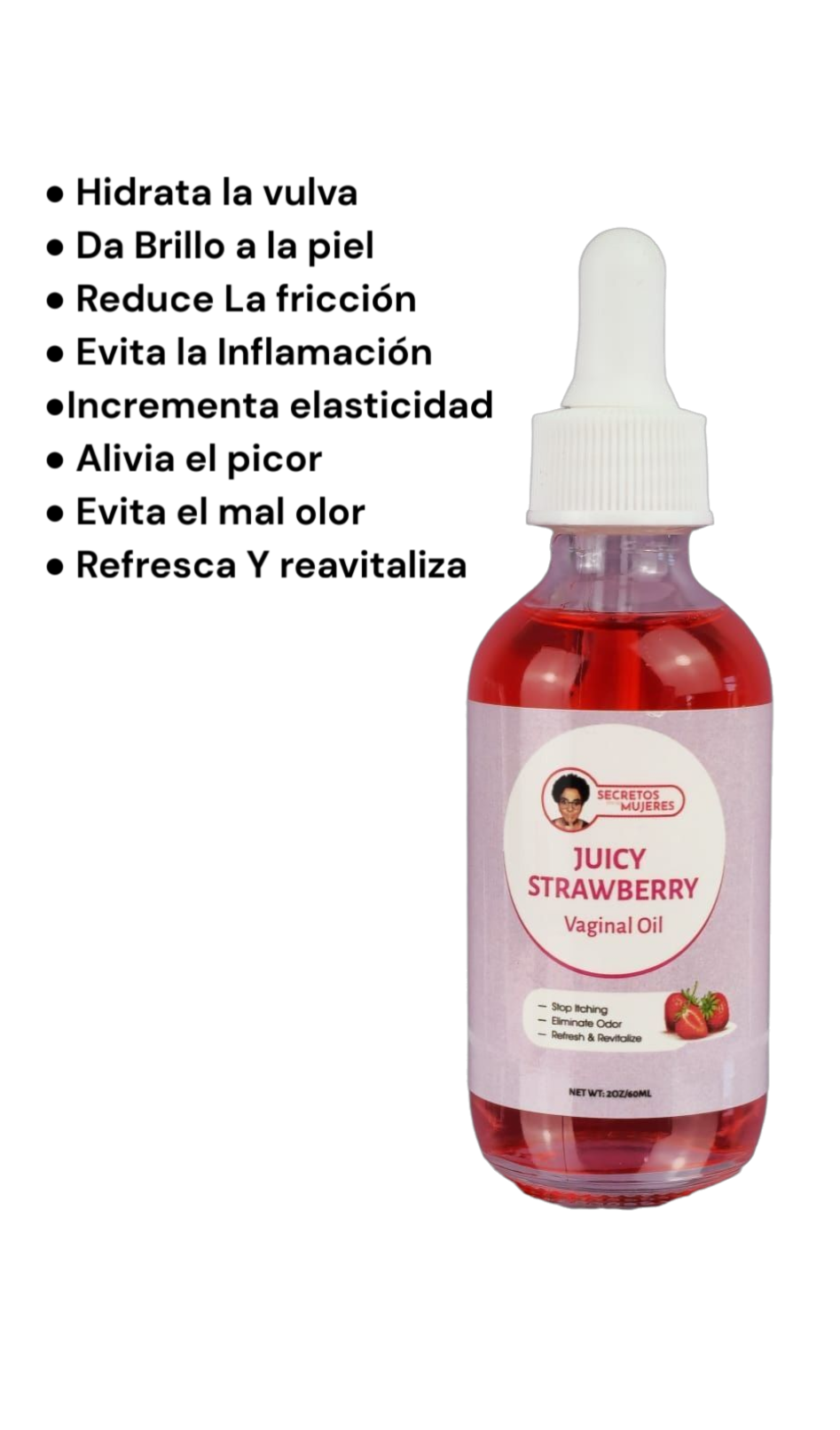 Strawberry Vaginal Oil – Natural Moisturizing Formula (2 oz)
