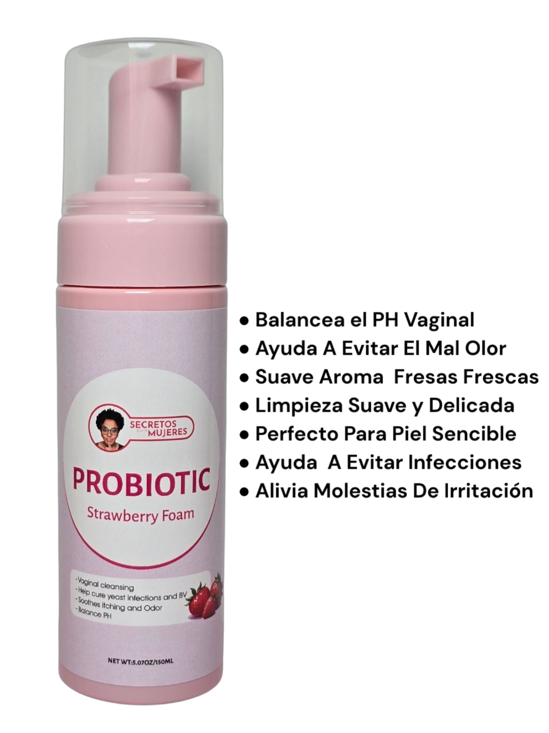 Strawberry Probiotic Vaginal Foam Wash (5.07 oz)
