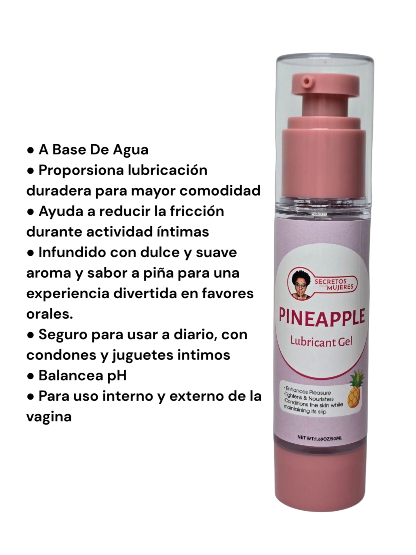 Pineapple Flavored Personal Lubricant Gel – Water-Based Intimate Lube (1.69 oz)