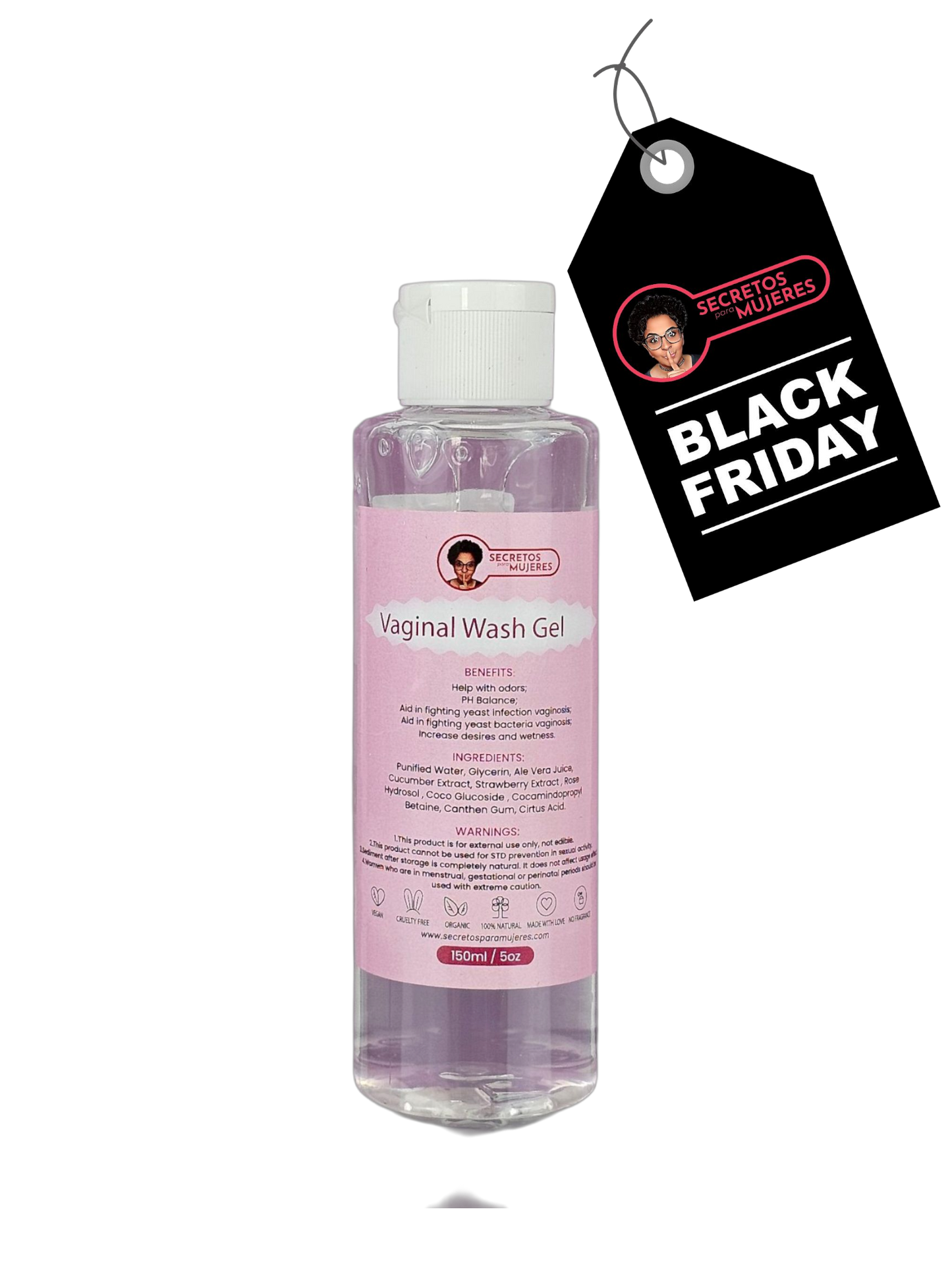 Gel de Lavado Íntimo Femenino con Aloe Vera (5 oz)