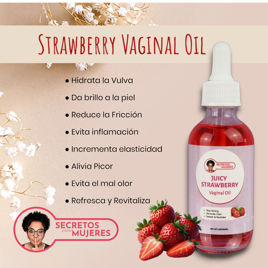 Strawberry Vaginal Oil – Natural Moisturizing Formula (2 oz)