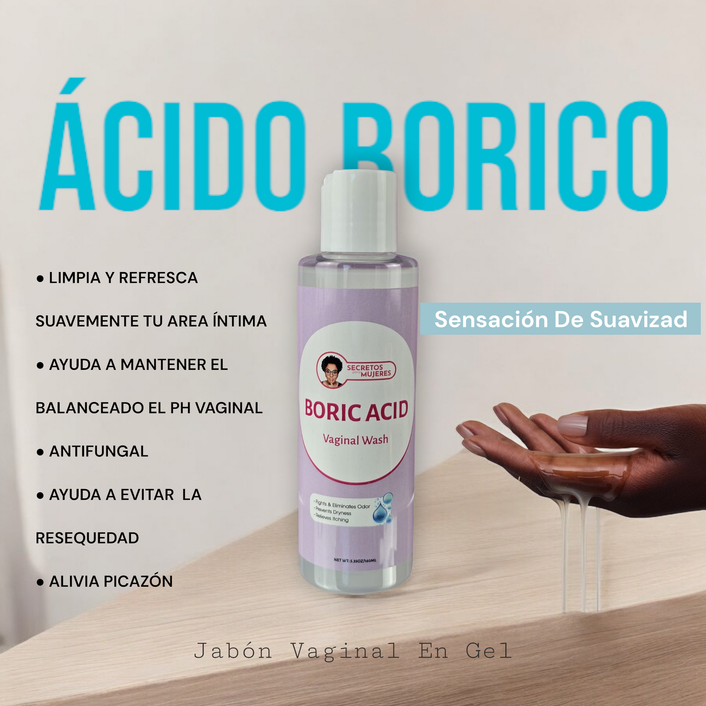 Gel de Lavado Vaginal | Ácido Bórico (5.35 oz)