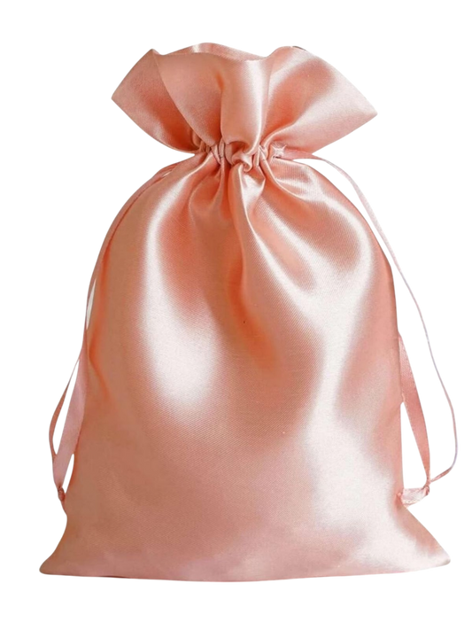 Bolsa Satinada para Juguetes | Elegantes Bolsas en Color Oro Rosado para Almacenamiento Discreto