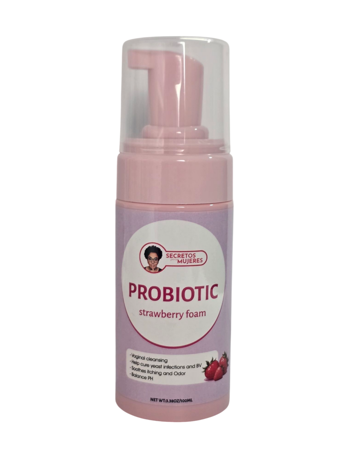 Jabón Espuma Vaginal | Probiotico Fresa (3.38 Oz)