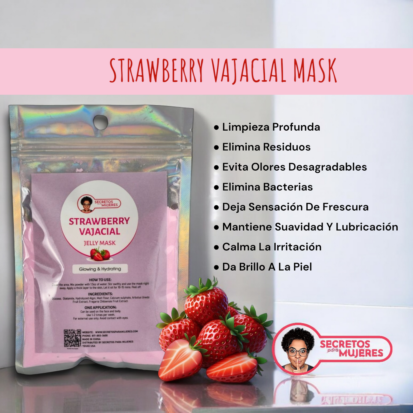 Mascarilla Vajacial | Fresa 4 pack