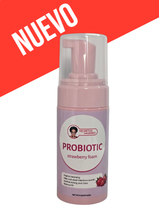 Jabón Espuma Vaginal | Probiotico Fresa (3.38 Oz)