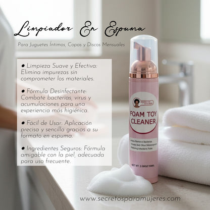 Limpiador En Espuma Para Juguetes Intimos | Solución Suave y Efectiva