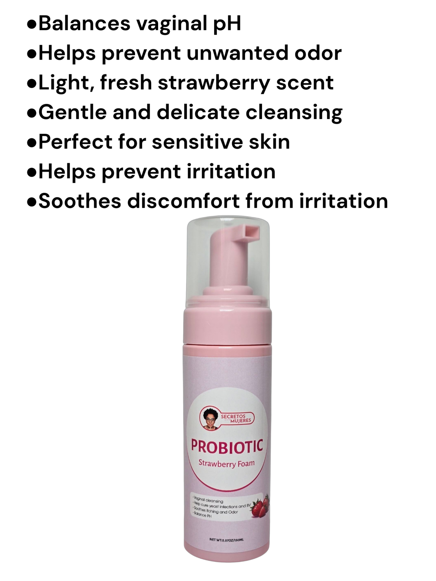 Feminine Foam Wash | Strawberry Probiotic (5.07 oz)